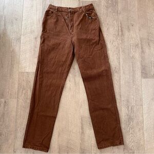 Vintage Ozark Mountain Jeans Zig Zag Button High Waist Brown